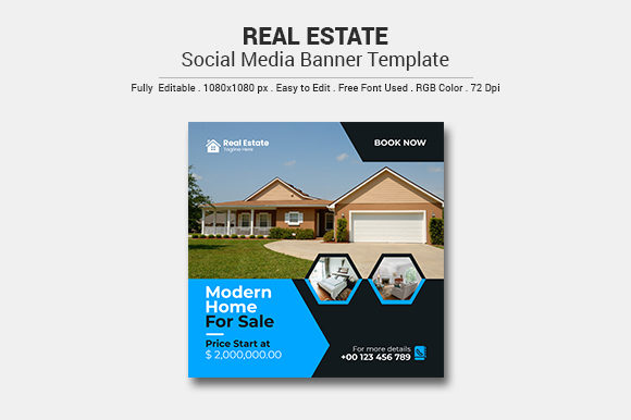 Download Real Estate Marketing Social Banner - Premium Resources